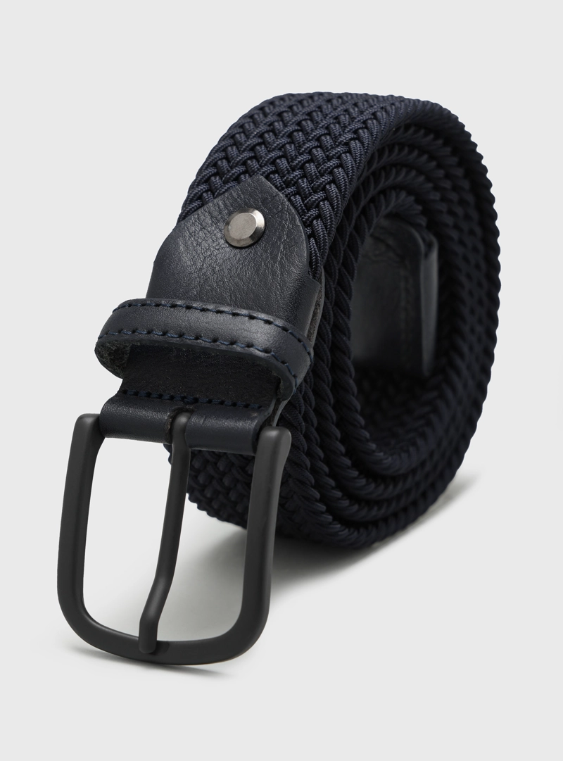 CINTURON ELASTICO TRENZADO AZUL ARROW - 1