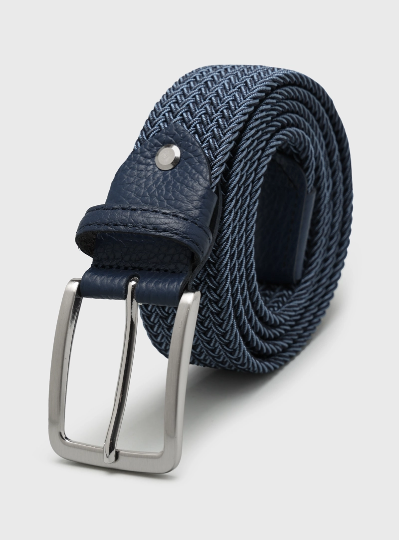CINTURON ELASTICO TRENZADO DENIM ARROW - 1