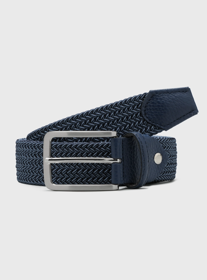 CINTURON ELASTICO TRENZADO DENIM ARROW - 2