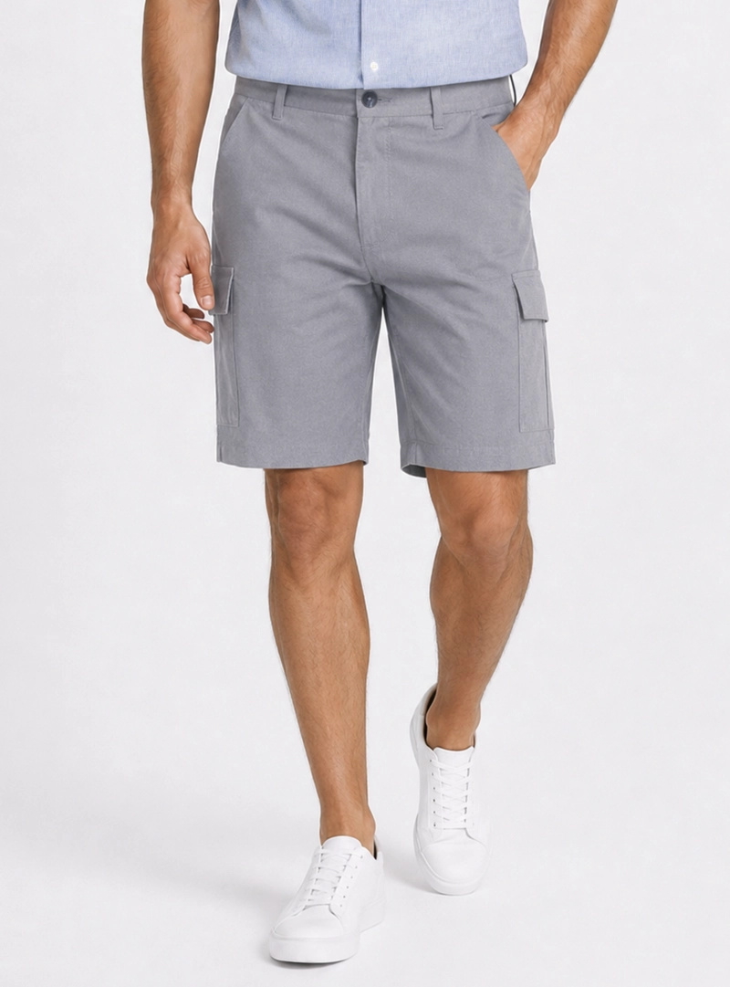 BERMUDA CARGO REGULAR FIT AZUL MARINO PIERO BUTTI - 1