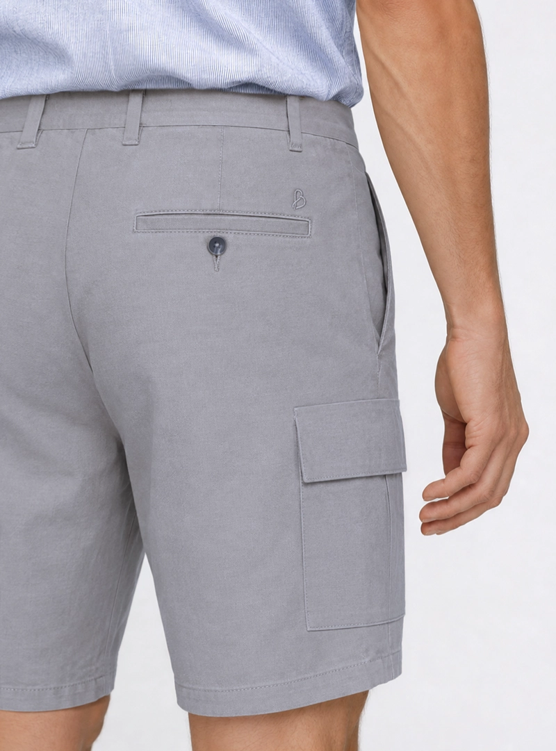 BERMUDA CARGO REGULAR FIT AZUL MARINO PIERO BUTTI - 3