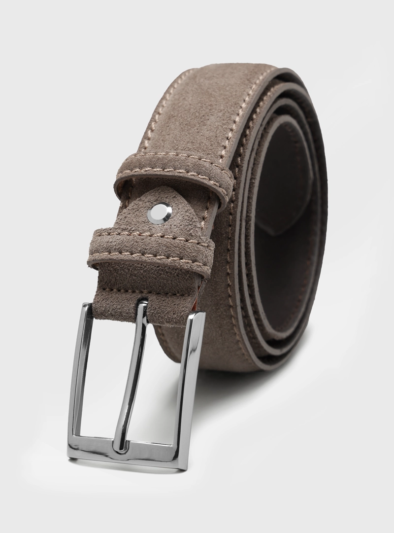 CINTURON TEXTURADO TAUPE ARROW - 1
