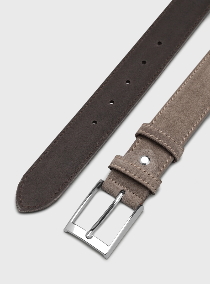 CINTURON TEXTURADO TAUPE ARROW - 4