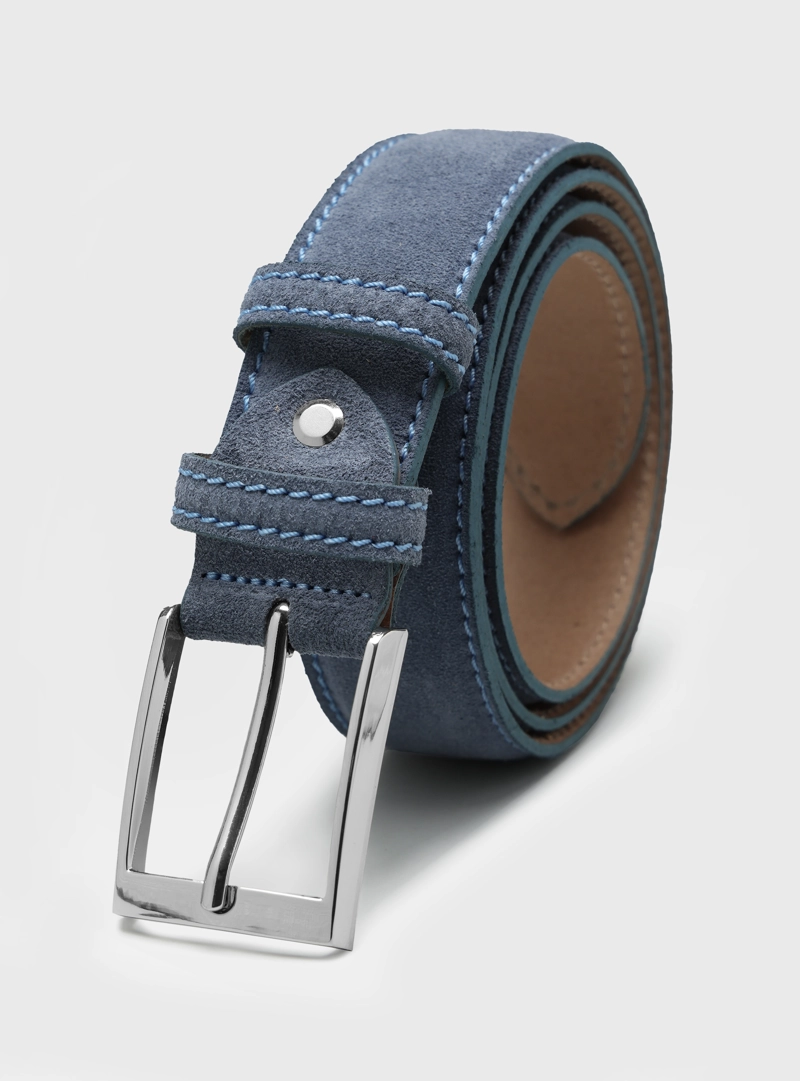 CINTURON TEXTURADO DENIM ARROW - 1
