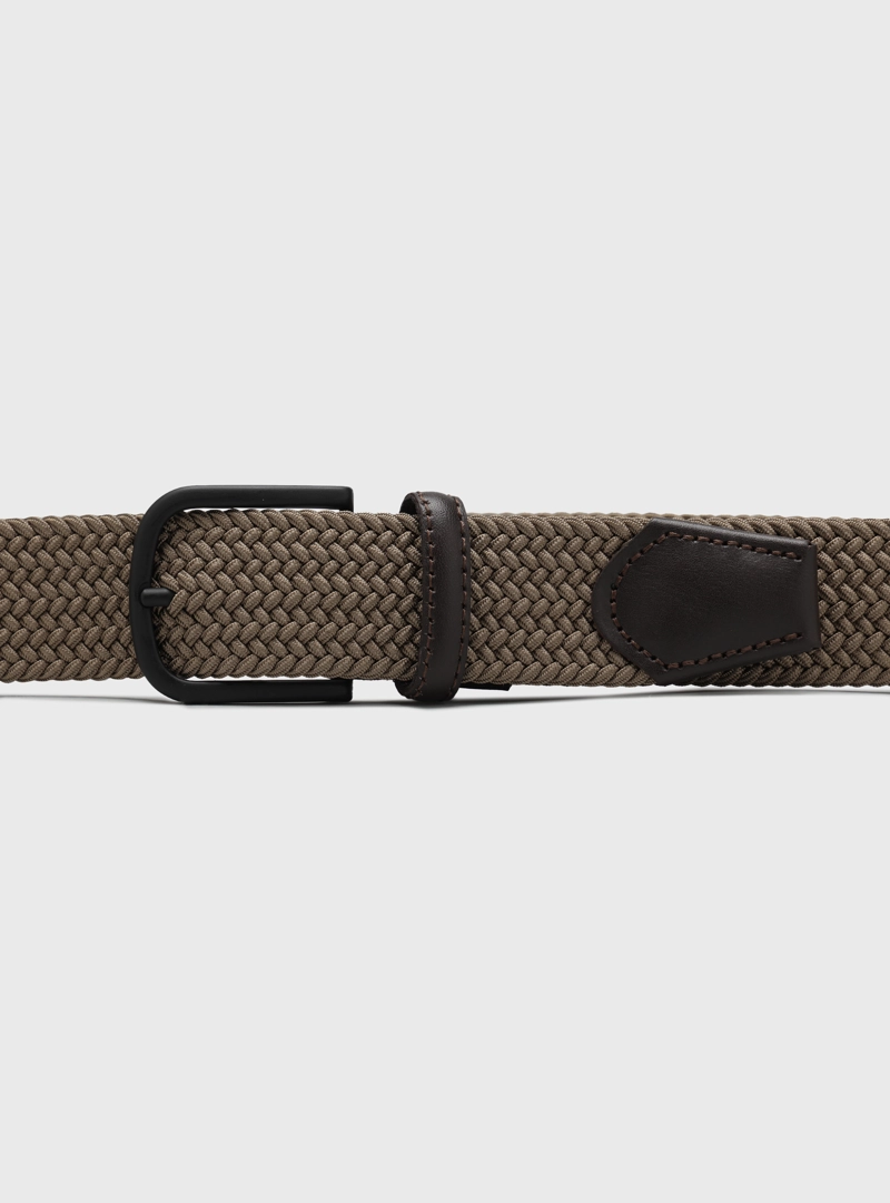 CINTURON ELASTICO TRENZADO BEIGE ARROW - 3