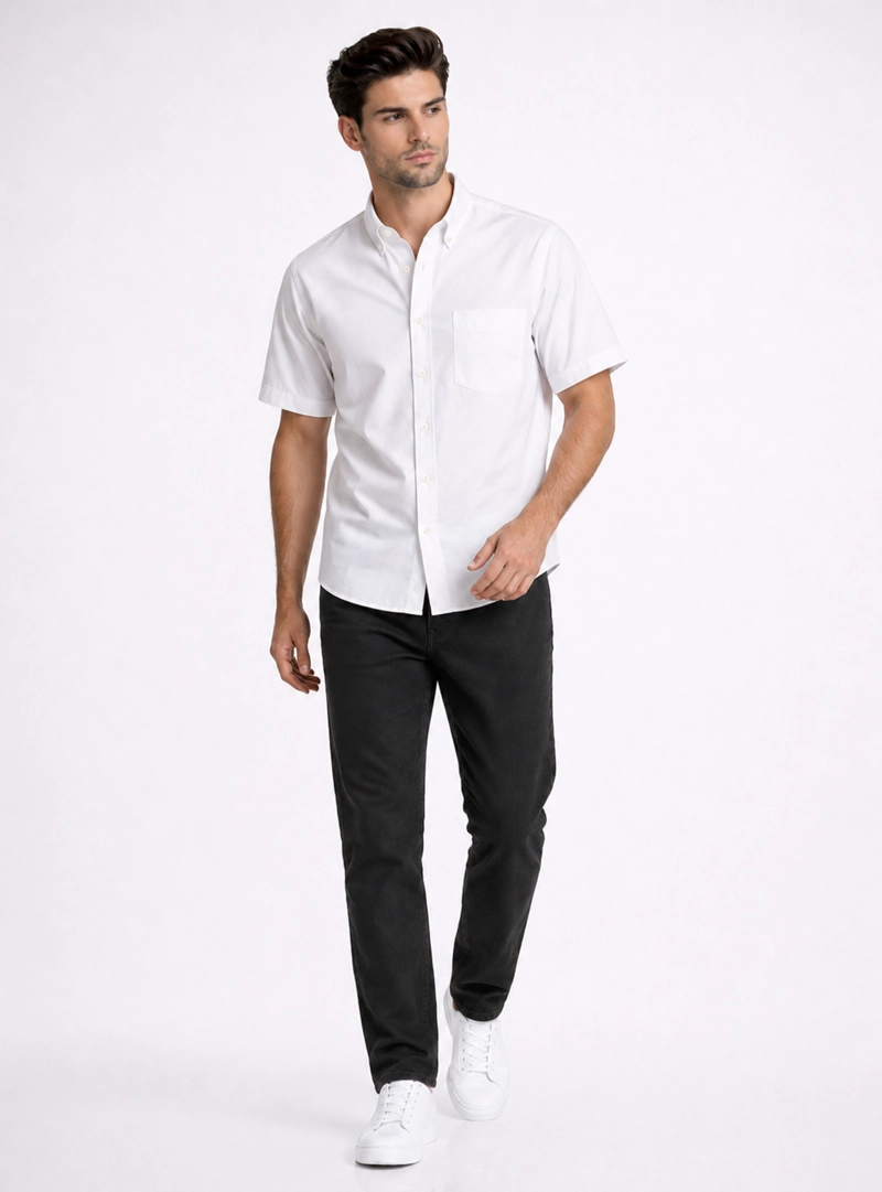 CAMISA LISA REGULAR FIT BLANCO PIERO BUTTI - 4