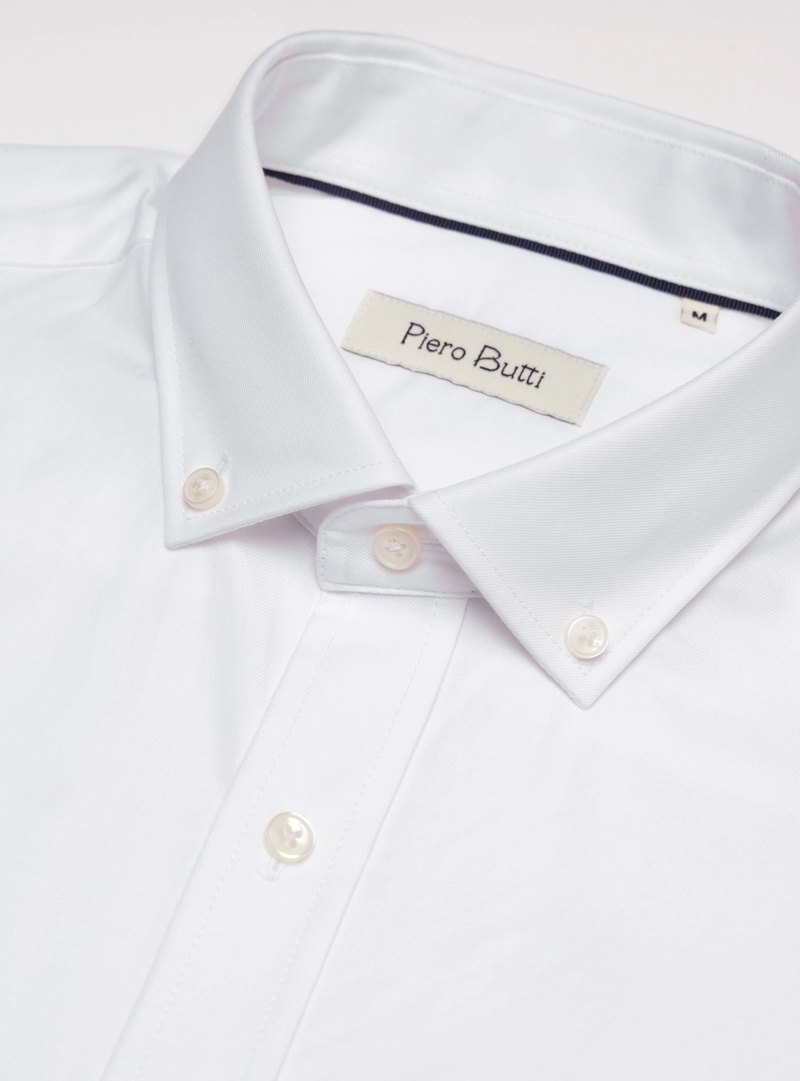 CAMISA LISA REGULAR FIT BLANCO PIERO BUTTI - 5
