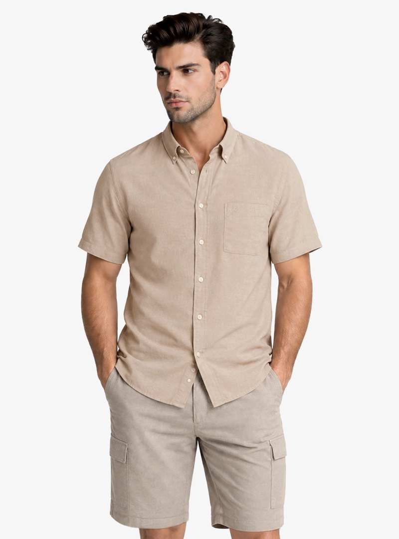 CAMISA LINO-ALGODON REGULAR FIT CAFE PIERO BUTTI - 1