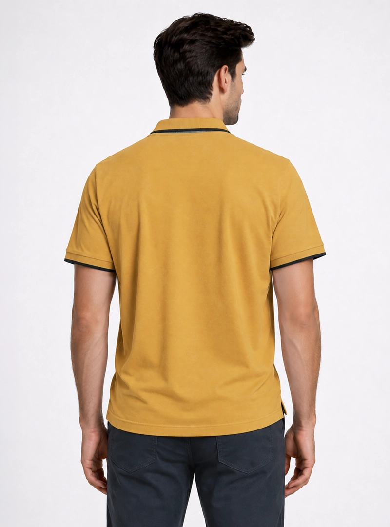POLERA PIQUE REGULAR FIT MOSTAZA PIERO BUTTI - 2