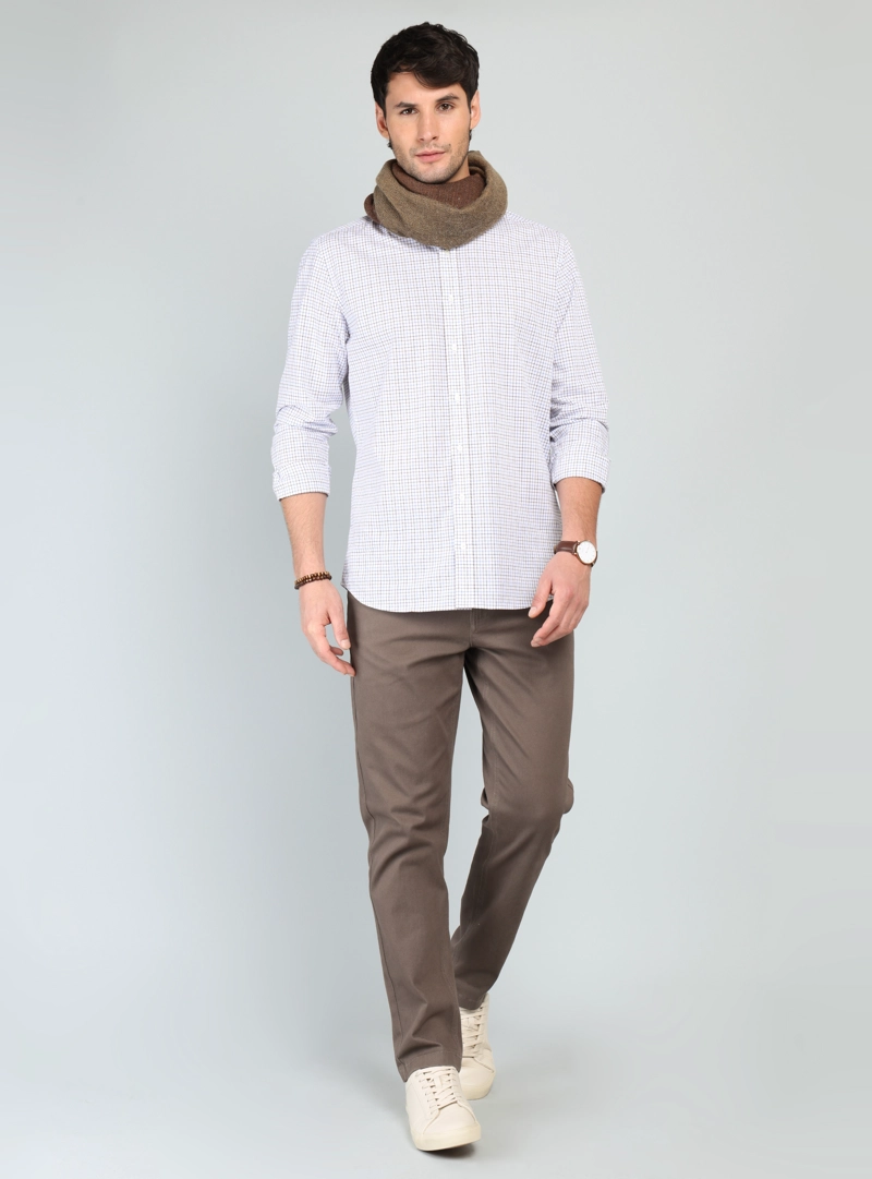 CAMISA A CUADROS REGULAR FIT AZUL ARROW - 4