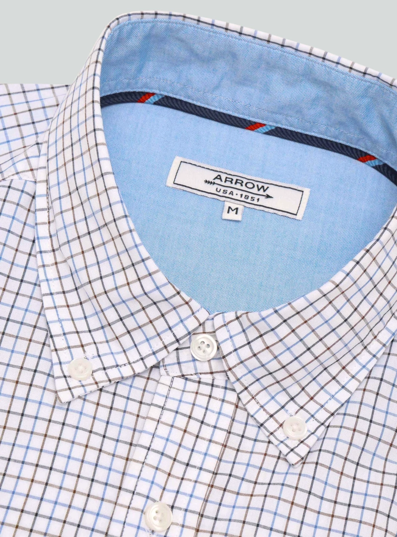CAMISA A CUADROS REGULAR FIT AZUL ARROW - 5