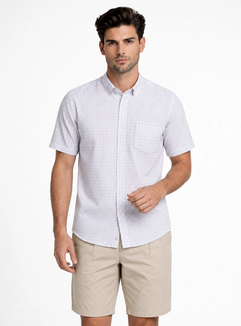 CAMISA A CUADROS REGULAR FIT ROJO PIERO BUTTI - 1