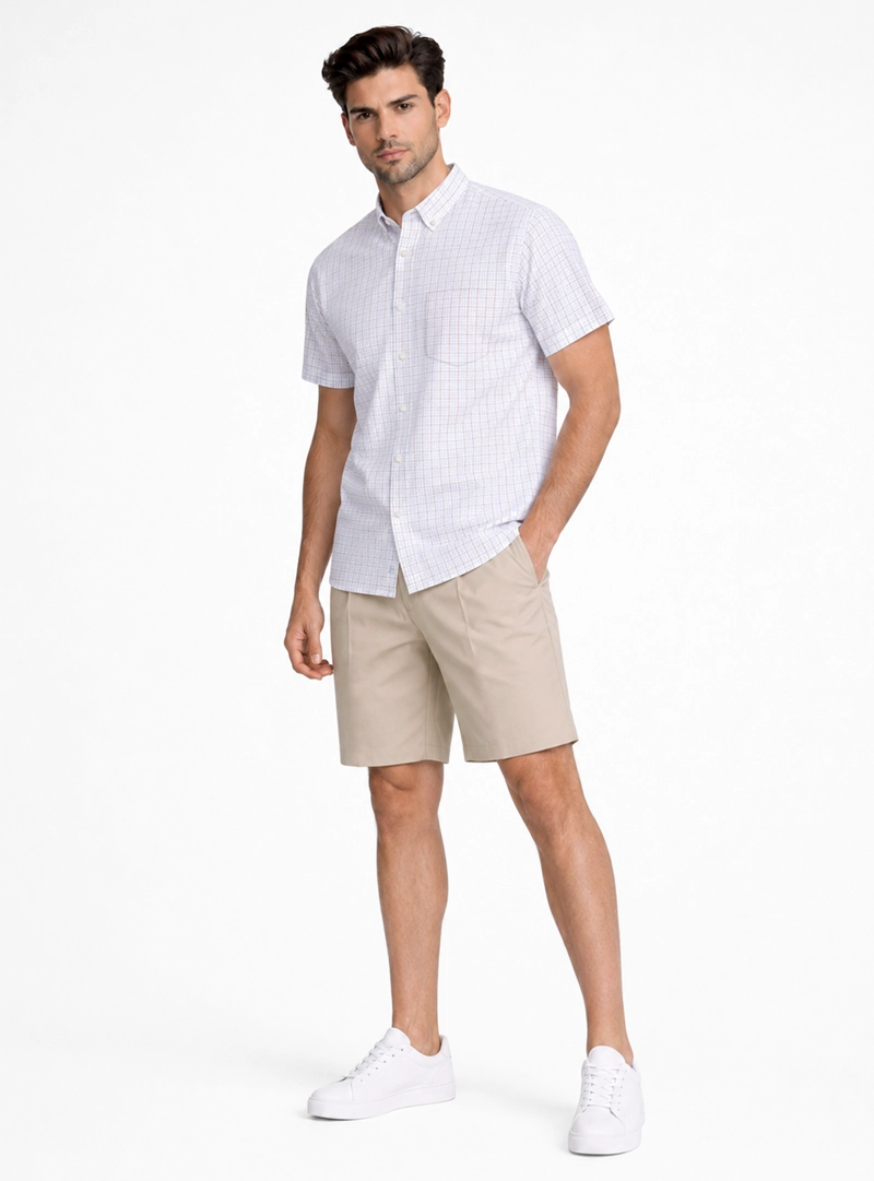 CAMISA A CUADROS REGULAR FIT ROJO PIERO BUTTI - 4