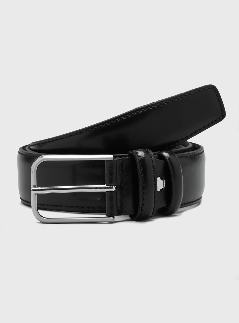 CINTURON LISO NEGRO ARROW - 2