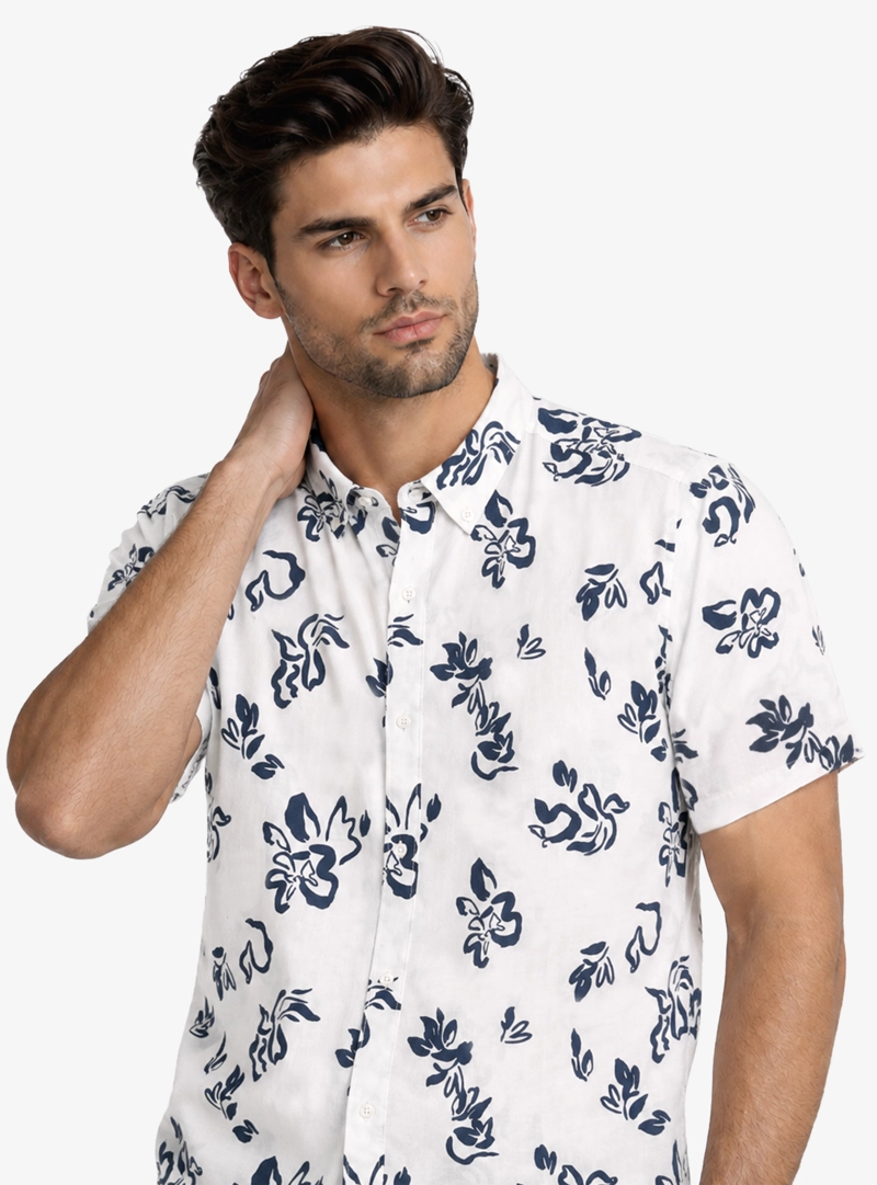 CAMISA PRINT REGULAR FIT AZUL PIERO BUTTI - 3