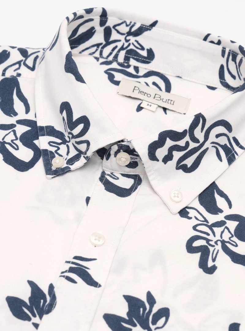 CAMISA PRINT REGULAR FIT AZUL PIERO BUTTI - 5