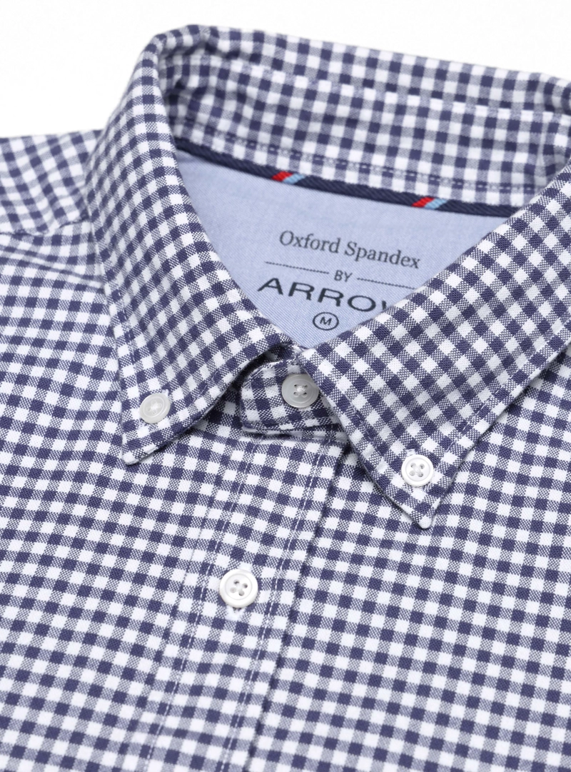 CAMISA OXFORD SPANDEX REGULAR FIT AZUL MARINO ARROW - 5