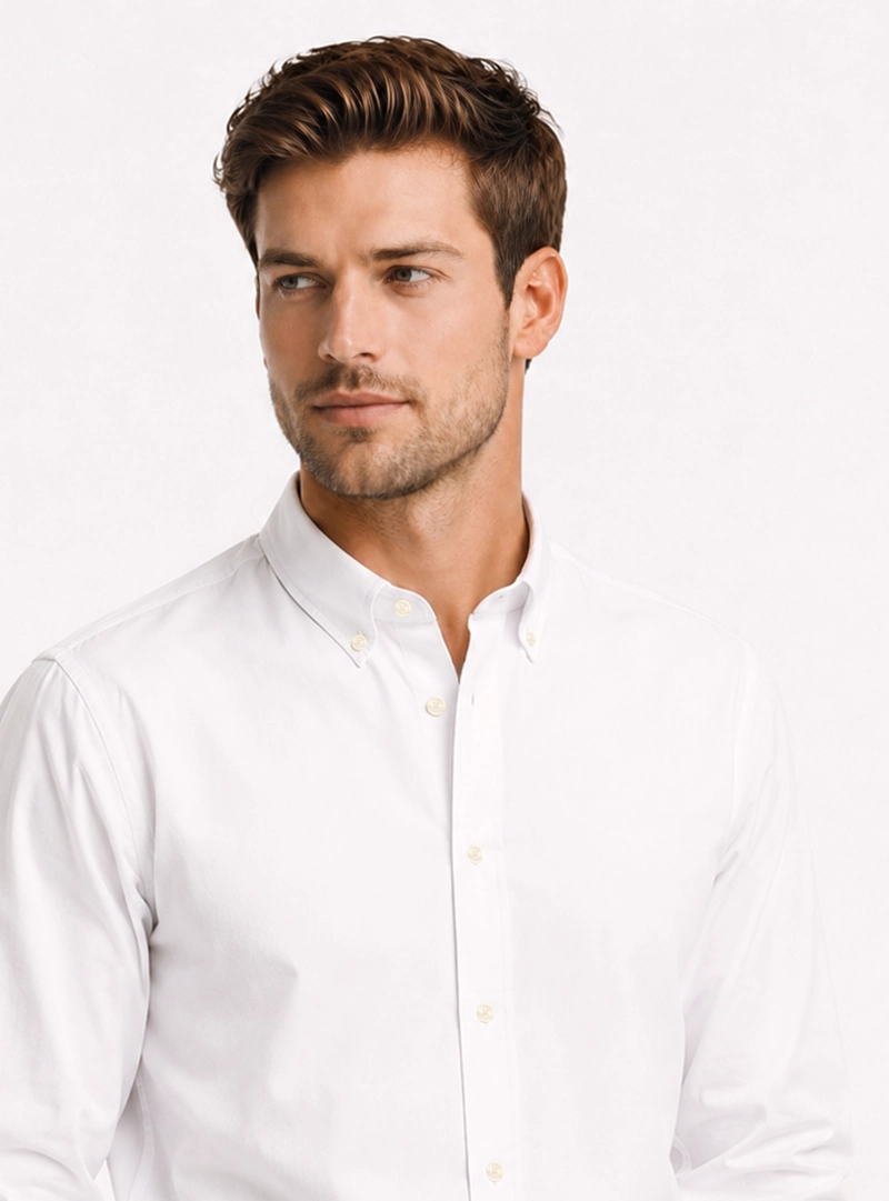 CAMISA OXFORD SPANDEX REGULAR FIT BLANCO ARROW - 3