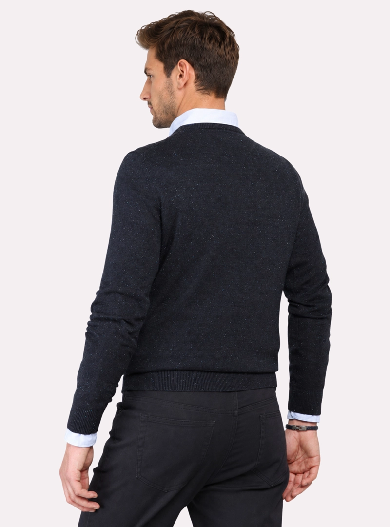 SWEATER CUELLO REDONDO REGULAR FIT AZUL ARROW - 2