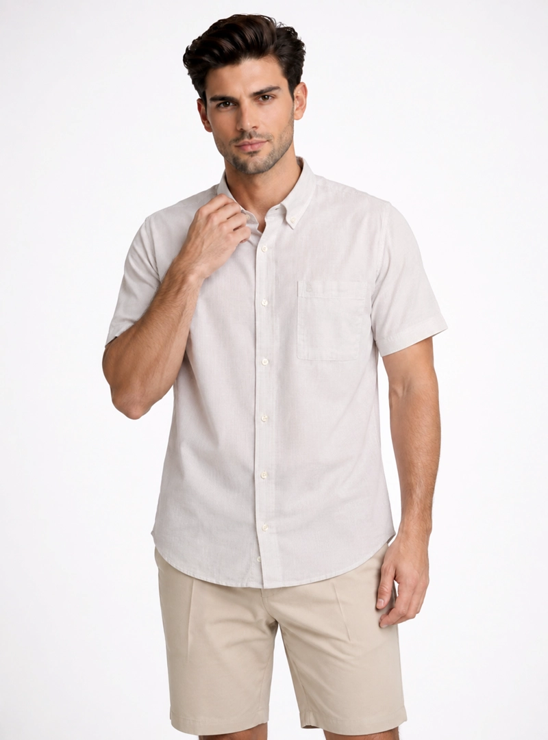 CAMISA LINO-ALGODON REGULAR FIT ARENA PIERO BUTTI - 1