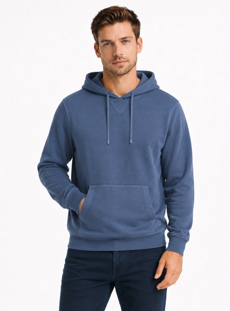 POLERON HOODIE STONE WASH REGULAR FIT DENIM ARROW - 1