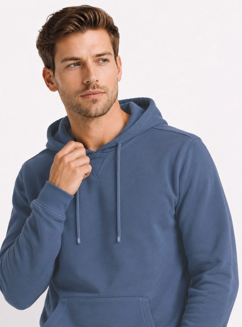 POLERON HOODIE STONE WASH REGULAR FIT DENIM ARROW - 3
