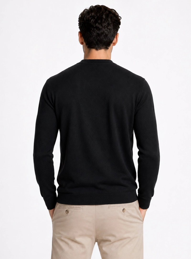 CARDIGAN TEXTURADO REGULAR FIT NEGRO PIERO BUTTI - 2