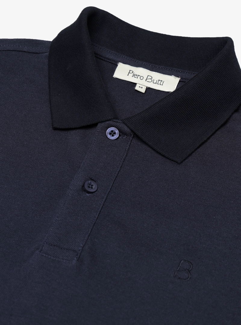 POLERA PIQUE REGULAR FIT AZUL PIERO BUTTI - 5