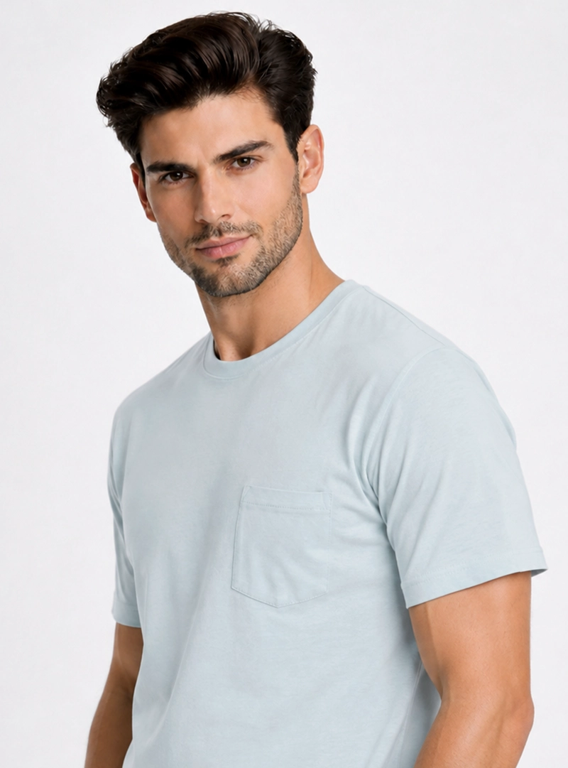 POLERA CUELLO REDONDO REGULAR FIT VERDE PIERO BUTTI - 3