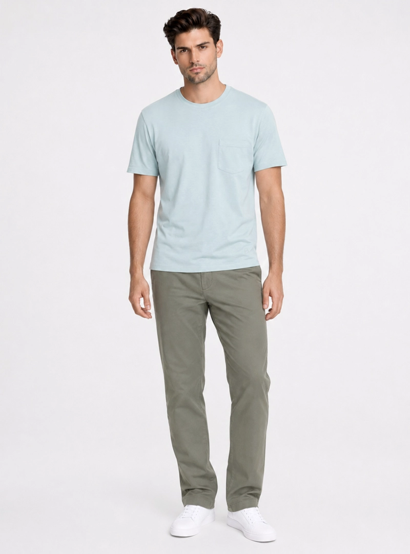 POLERA CUELLO REDONDO REGULAR FIT VERDE PIERO BUTTI - 4