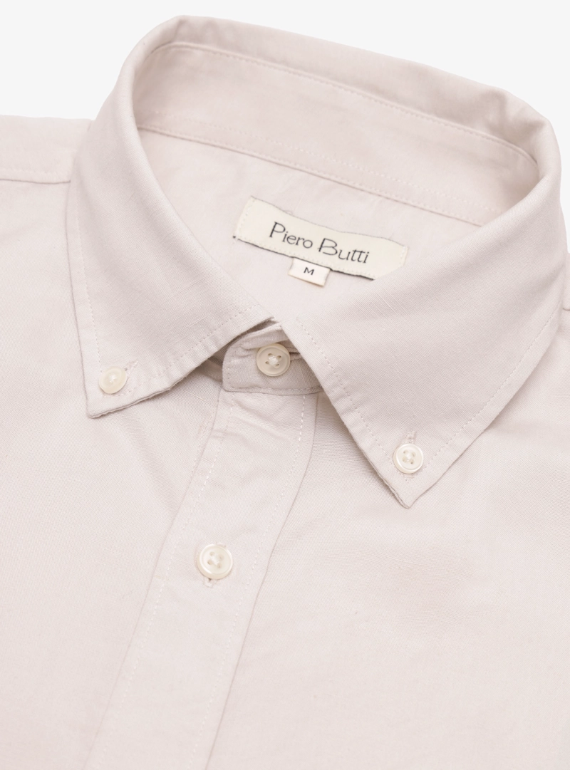 CAMISA LISA REGULAR FIT BEIGE PIERO BUTTI - 5