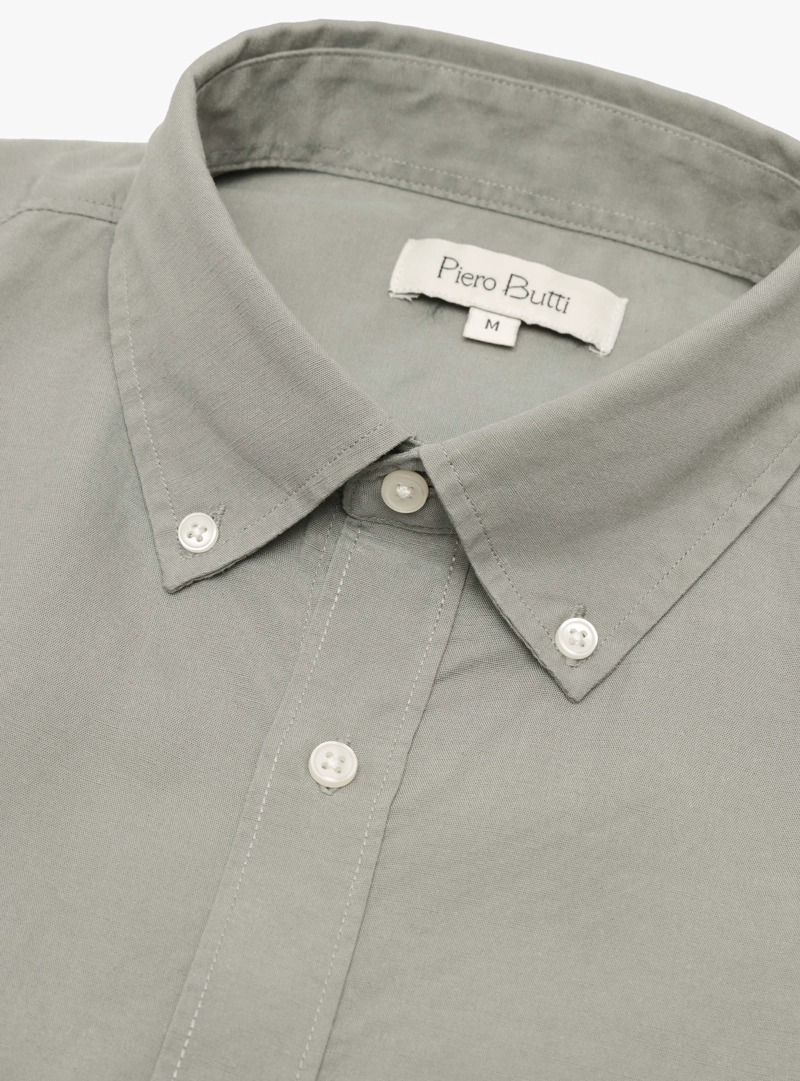 CAMISA LISA REGULAR FIT VERDE PIERO BUTTI - 5