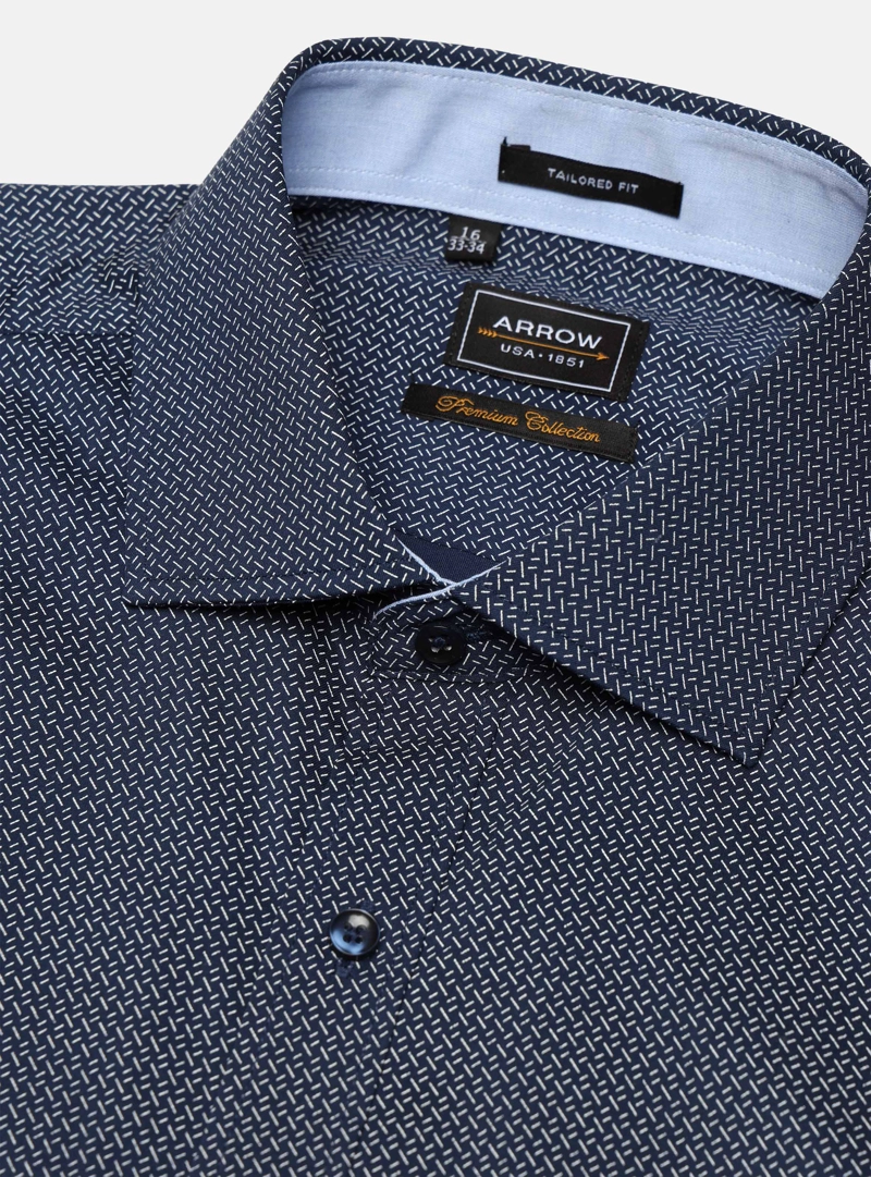 CAMISA FORMAL SPANDEX TAILORED FIT AZUL ARROW - 2