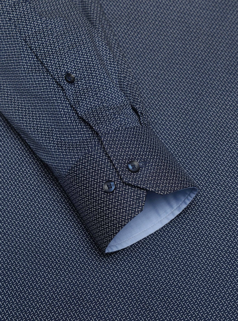 CAMISA FORMAL SPANDEX TAILORED FIT AZUL ARROW - 5