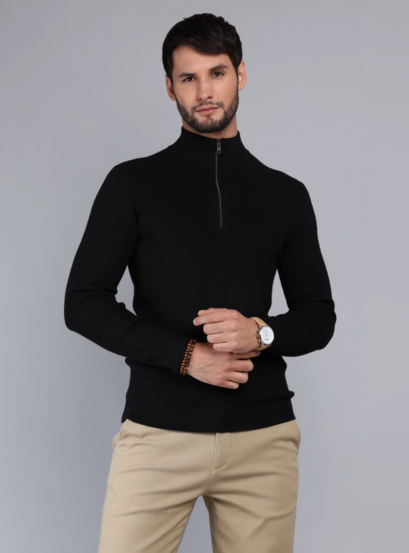 ARROW SWEATER CUELLO ALTO REGULAR FIT NEGRO ARROW