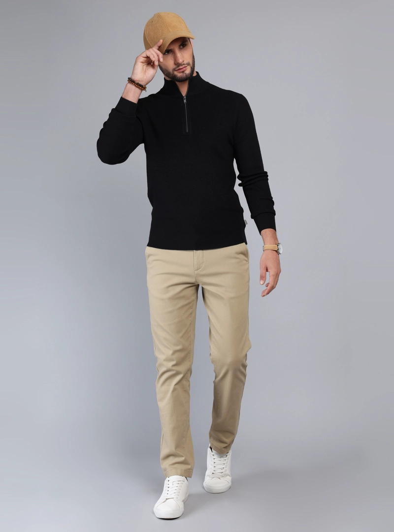 SWEATER CUELLO ALTO REGULAR FIT NEGRO ARROW - 4