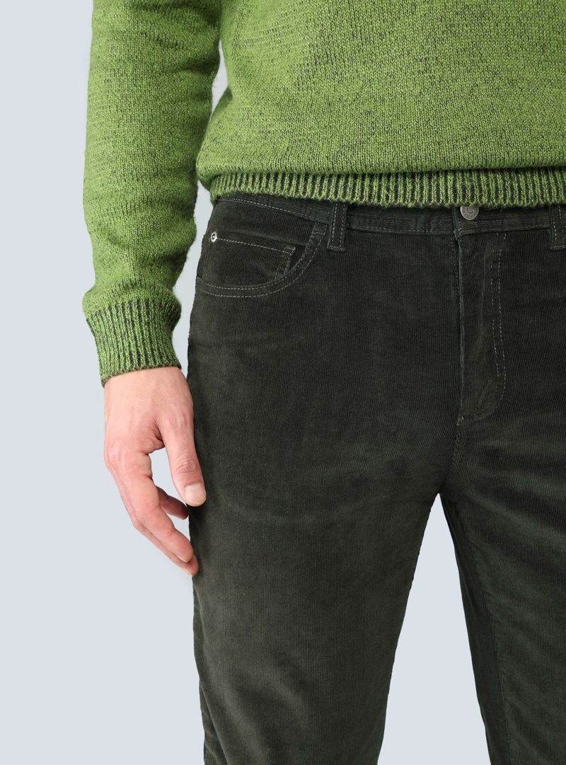 PANTALON COTELE SPANDEX REGULAR FIT VERDE ARROW - 3