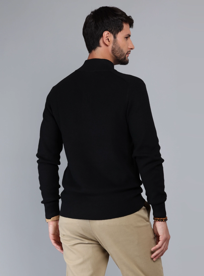 SWEATER CUELLO ALTO REGULAR FIT NEGRO ARROW - 2