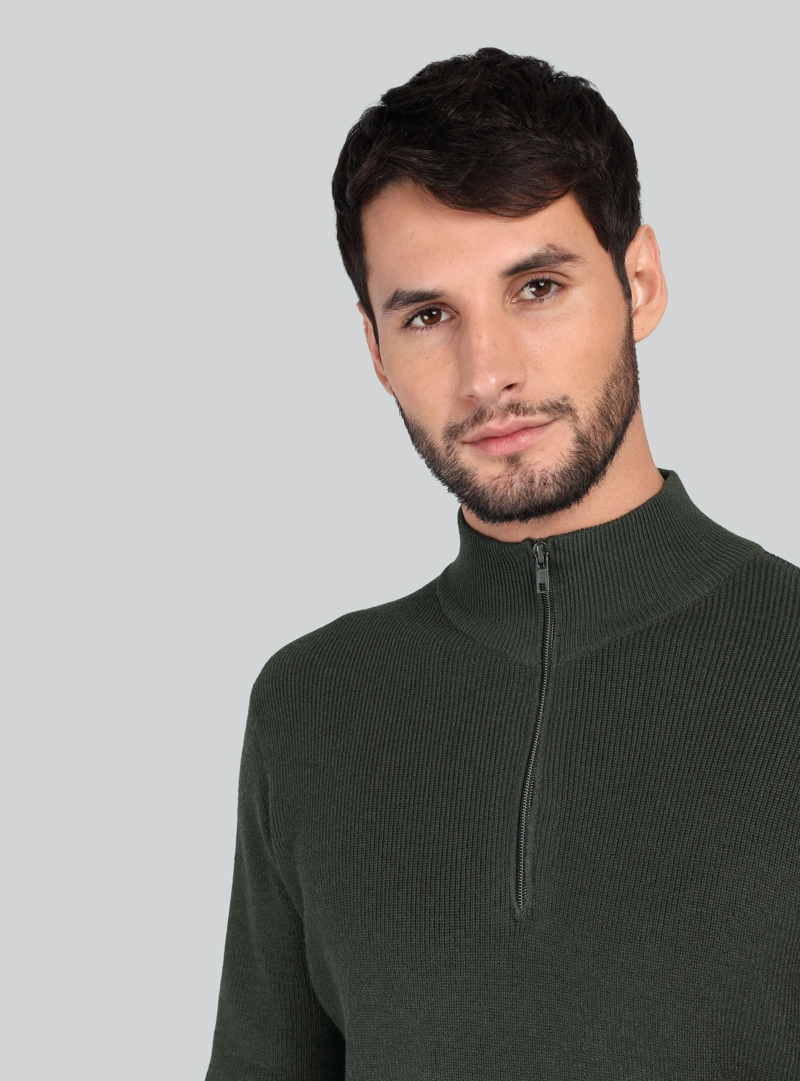 SWEATER CUELLO ALTO REGULAR FIT VERDE ARROW - 3