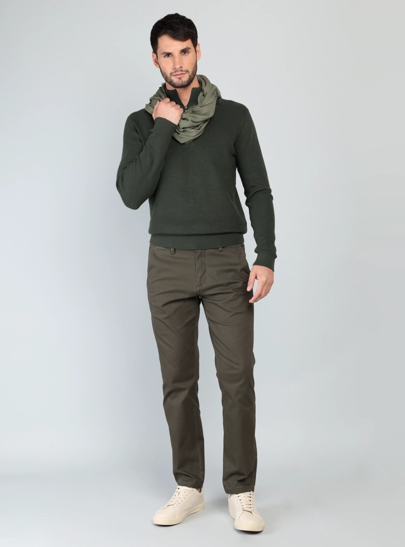 SWEATER CUELLO ALTO REGULAR FIT VERDE ARROW - 4