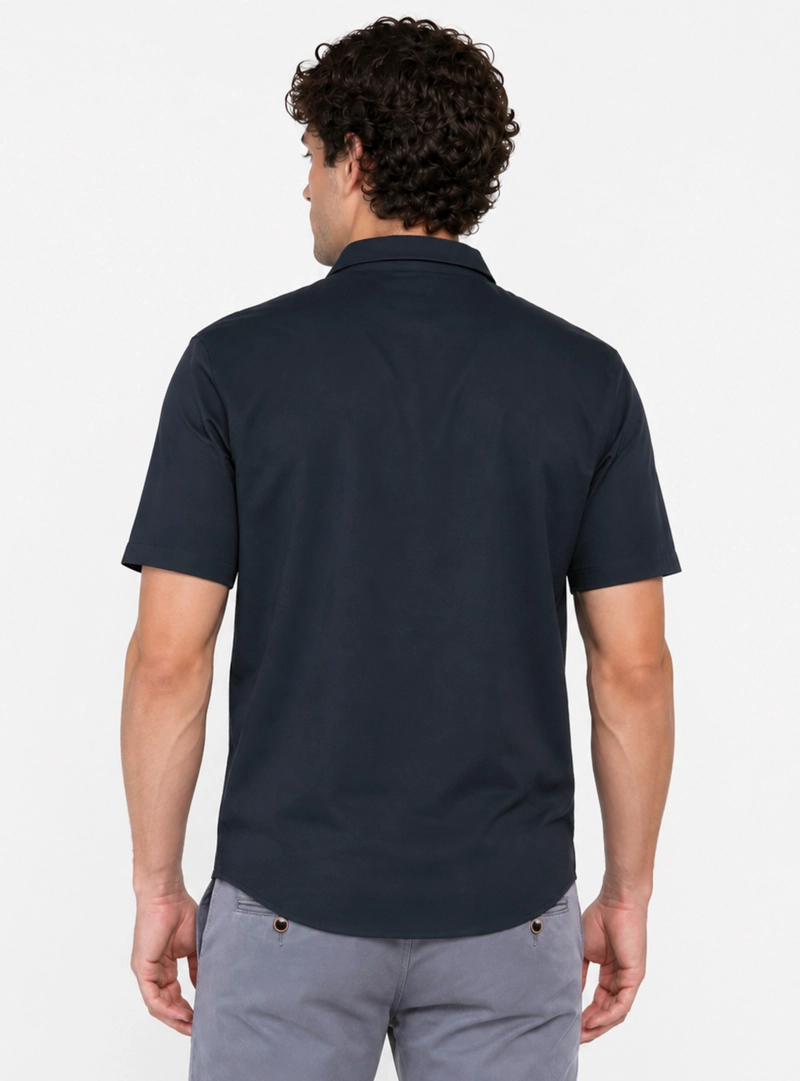 CAMISA SPANDEX NON IRON REGULAR FIT AZUL MARINO ARROW - 2