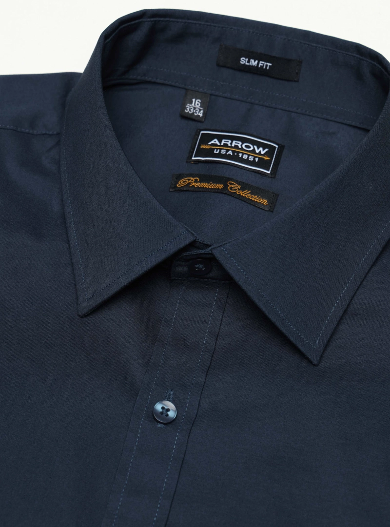 CAMISA FORMAL SPANDEX SLIM FIT AZUL MARINO ARROW - 2