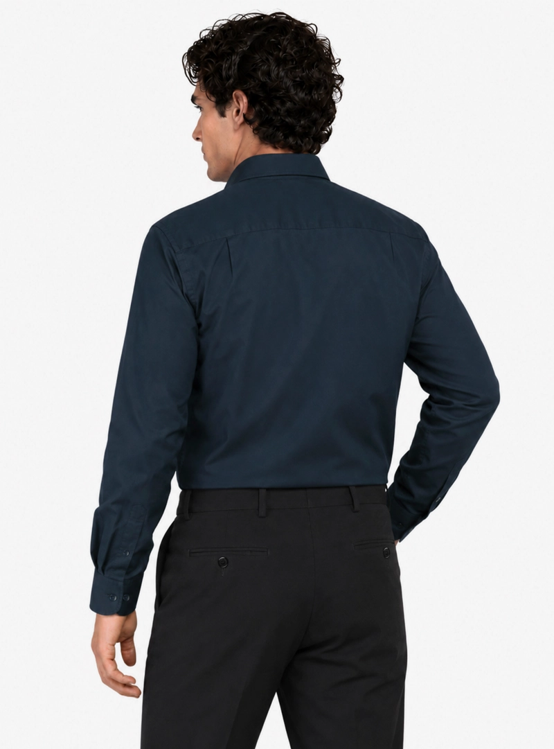 CAMISA FORMAL SPANDEX SLIM FIT AZUL MARINO ARROW - 3