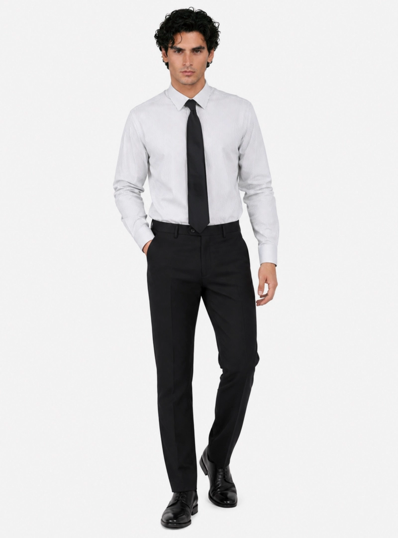 CAMISA FORMAL A RAYAS TAILORED FIT GRIS ARROW - 5