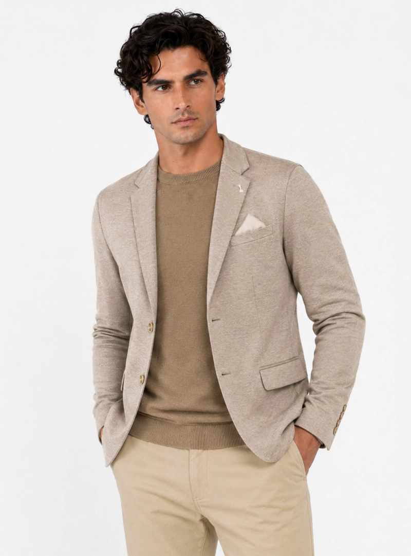 BLAZER FLEX FANTASIA TAILORED FIT BEIGE ARROW - 1