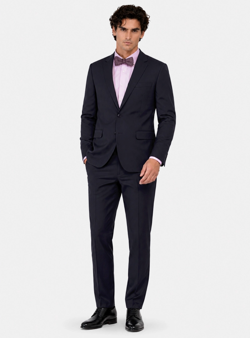 TRAJE LANA TEXTURADO TAILORED FIT AZUL MARINO ARROW - 1