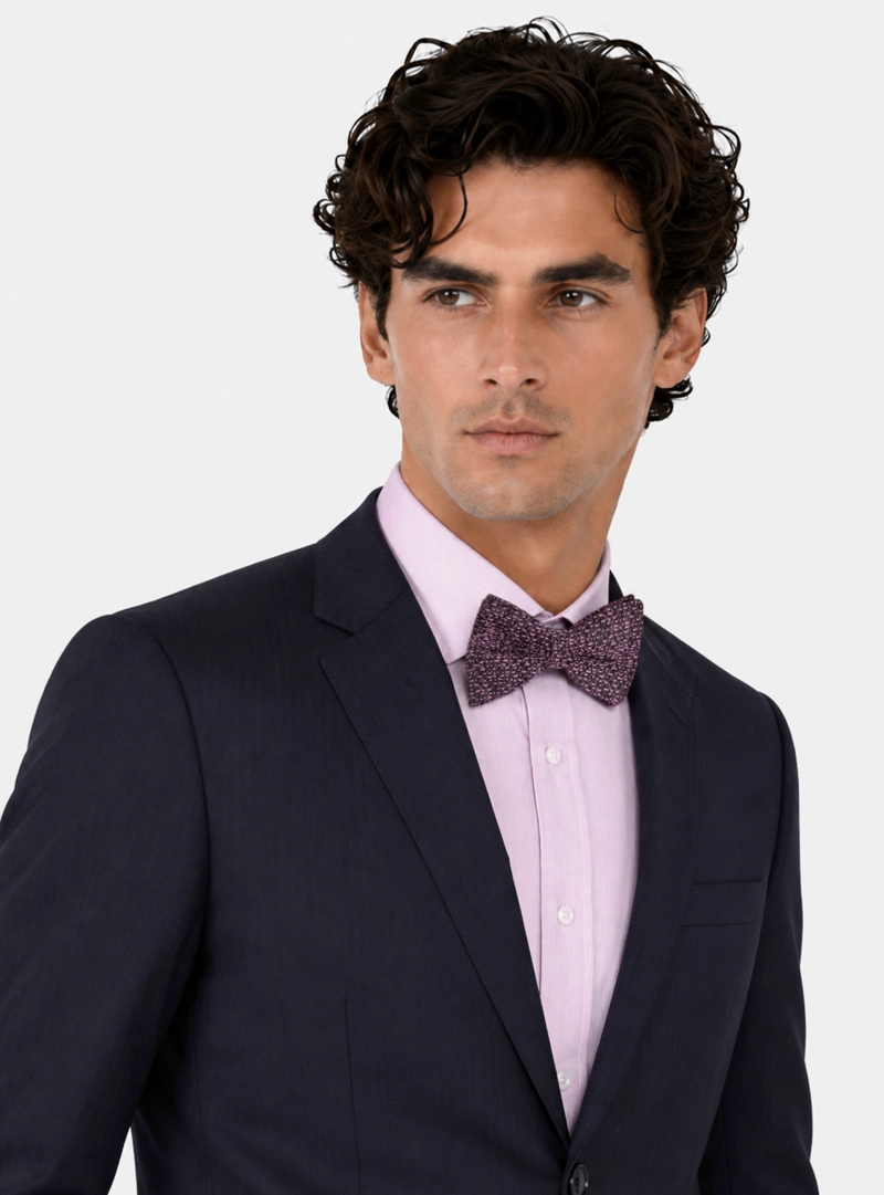 TRAJE LANA TEXTURADO TAILORED FIT AZUL MARINO ARROW - 4