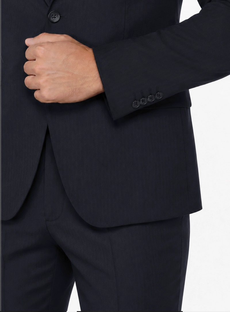TRAJE LANA TEXTURADO TAILORED FIT AZUL MARINO ARROW - 5