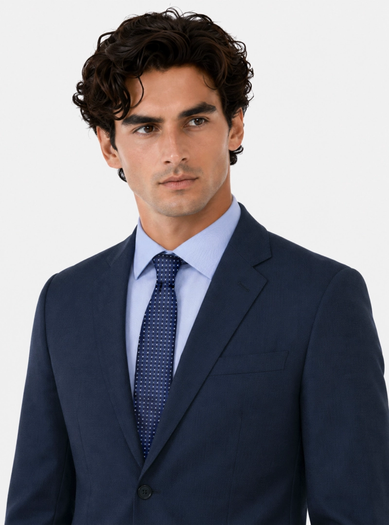 TRAJE LANA TEXTURADO TAILORED FIT AZUL ARROW - 4
