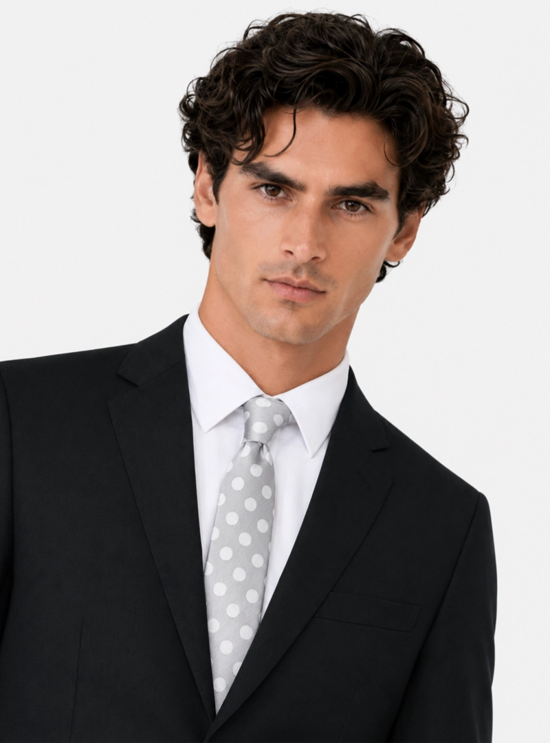 TRAJE LANA TEXTURADO TAILORED FIT NEGRO ARROW - 4
